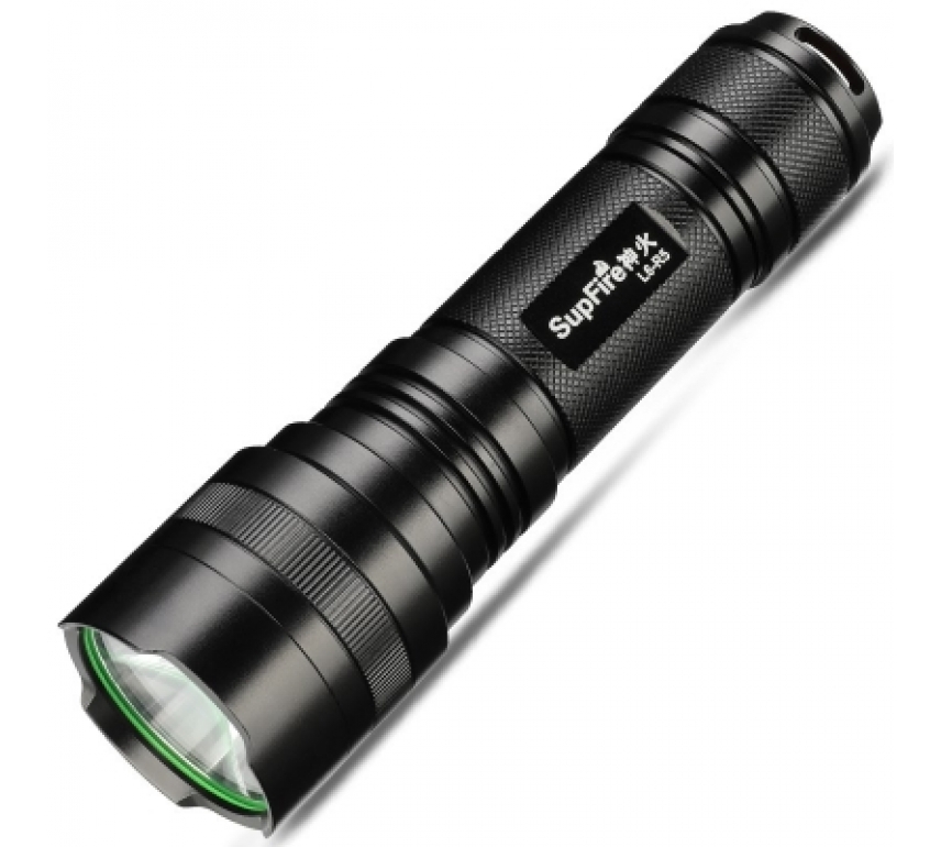 SuperFire L6-R5 8W Waterproof LED Flashlight/Torch 450 Lumens for Outdoor Camping